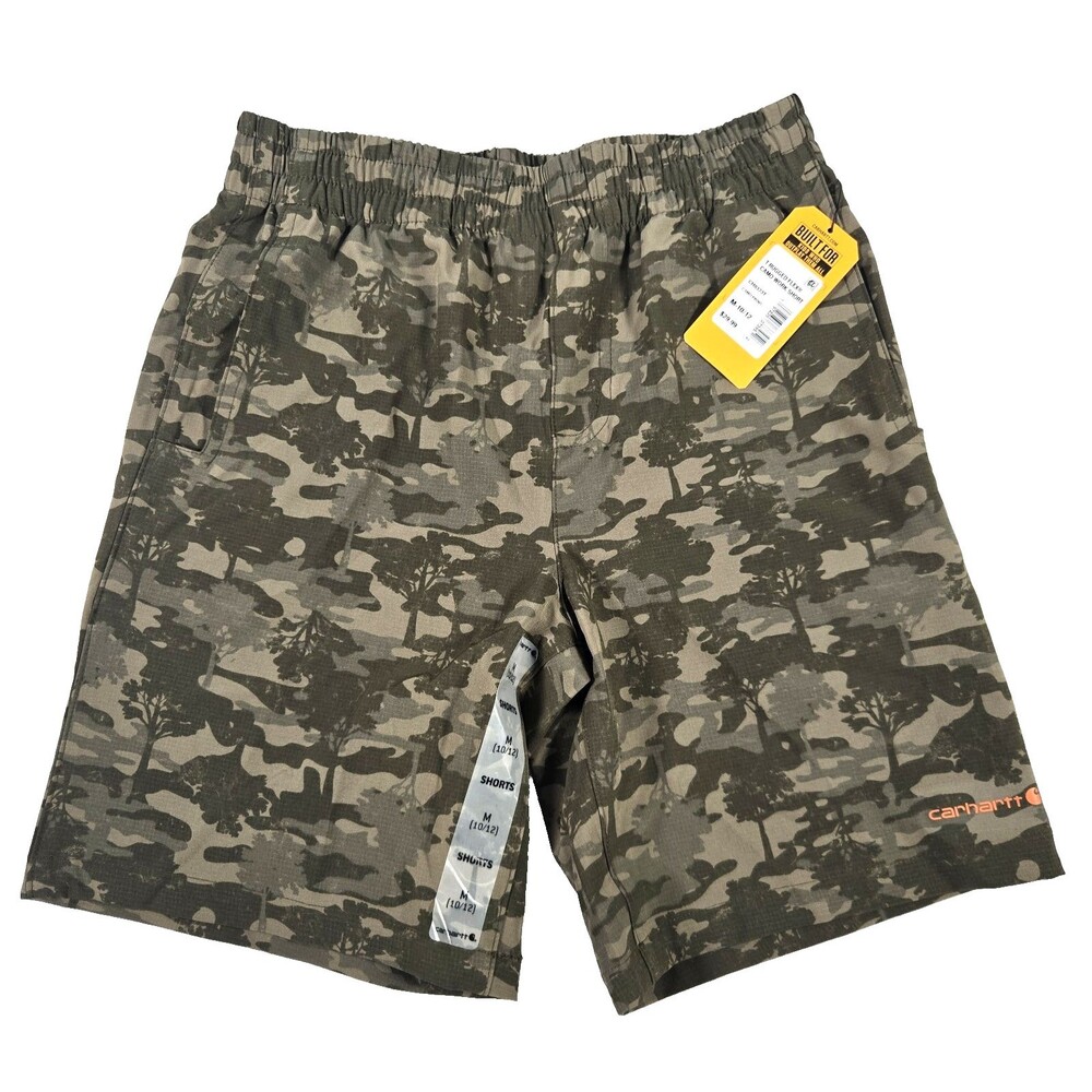 Carhartt Force Rugged Flex Camo Work Short - Boys Medium 10/12 - NWT